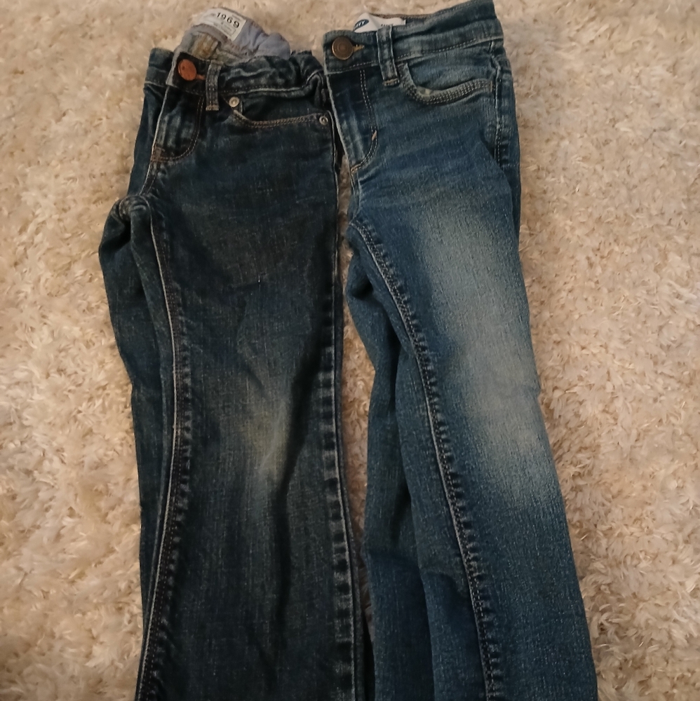Stylish Blue Denim Jeans (Baby Gap,left  Old Navy Karate Style, Right)